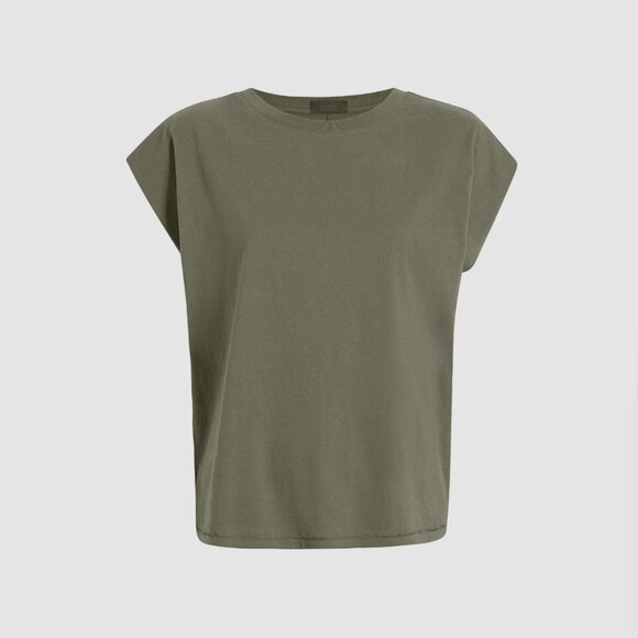 Nuuds Olive Green Cotton Crewneck Muscle Tee - Picture 6 of 6